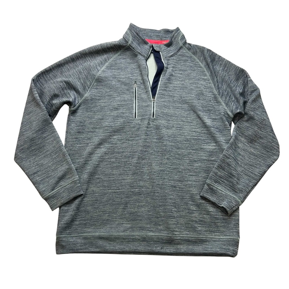 Puma Mens Grey Space Dye Quarter Zip Pullover WarmCell Sweater 574593 Size M